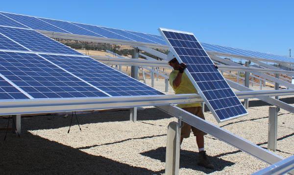 Solar power plant construction