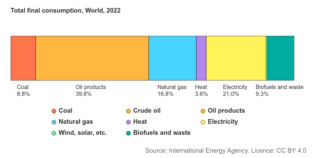 International Energy Agency - Total final consumption World 2022